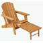 Chaise Adirondack d'extérieur en bois avec repose-pieds