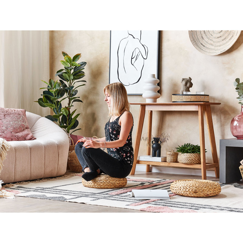 Kronqui 40cm Wide Round Pouffe Ottoman