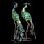 Ensemble de 2 statues de jardin Peacocks