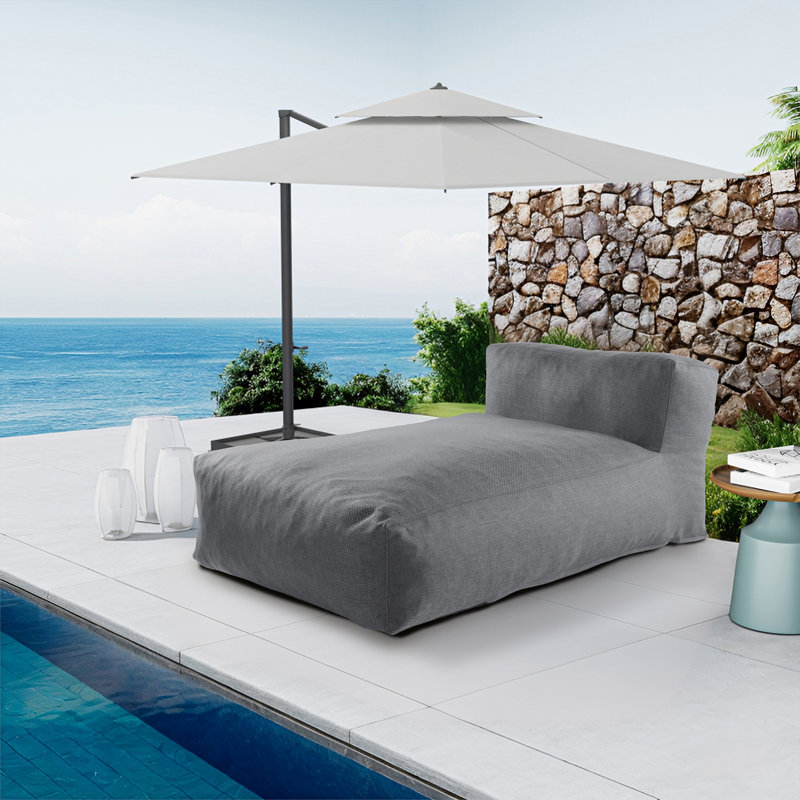 Méridienne simple de 60,63 po Adeen, Gris anthracite