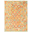 Tapis décoratif en laine de conception unique 4 pi 10 po x 6 pi 6 po noué à la main New Age