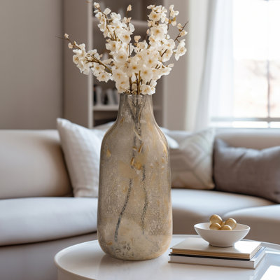 ELEVARRE's Elegant Foley Natural Glass Vase Exquisite Home Decor, Perfect For Any Room