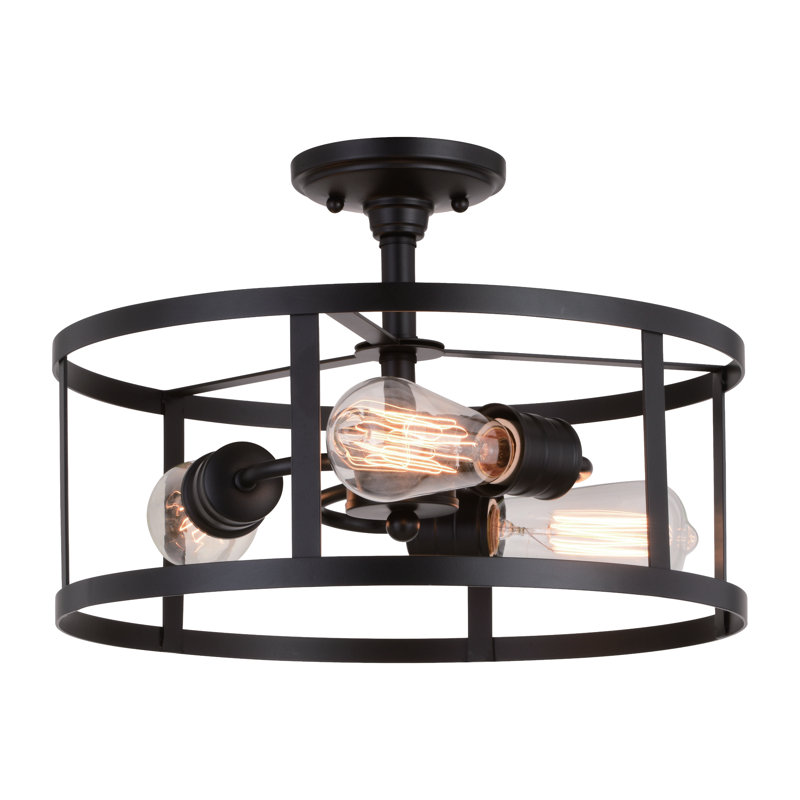 Plafonnier semi-encastré 3 lumières 15 po