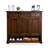 Dark-brown Solid Wood Shoe Storage Bench