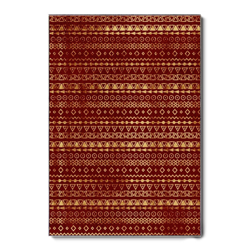 Tapis d'intérieur / extérieur en coton tissé à la machine Taliyah Southwestern, Tapis de couloir 3 pi 3 po x 11 pi 6 po
