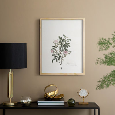 Reproduction florale vintage encadrée CCII - bois massif