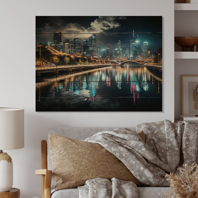 Houston, beau paysage urbain, photo sur bois