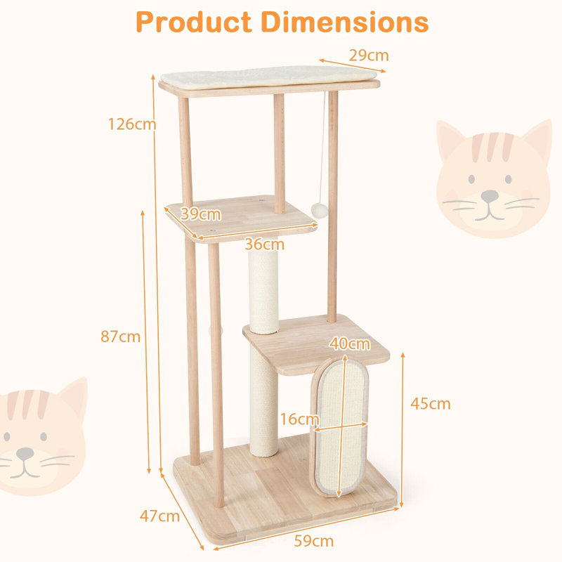 Calionna 126cm H Cat Tree