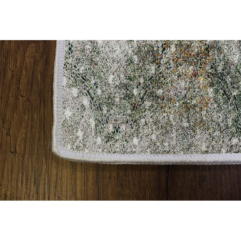 Luxurious Woven Carpet Rug, 2.6 x 4.0 ft | 100% Polyester, 0.4 in Pile Height | Antibacterial & Non-Slip PVC Dot Underside | Machine Washable, 3D Digital Printing | Perfect for Living Room & Bedroom Decor