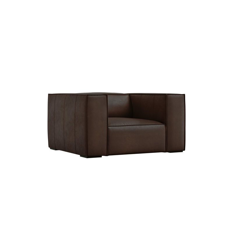 Ironesha Upholstered Armchair, Dark Brown