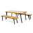 1 Dining Table+2 Dining Benches