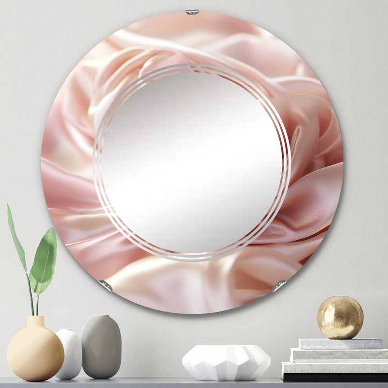 Doully - Miroir mural rond moderne, 24 po x 24 po