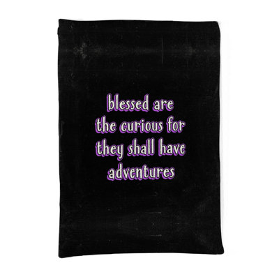 Blessed Are the Curious for They Shall Have Adventures — Geometric Low-Poly — Portrait Woven Wall Tapestry