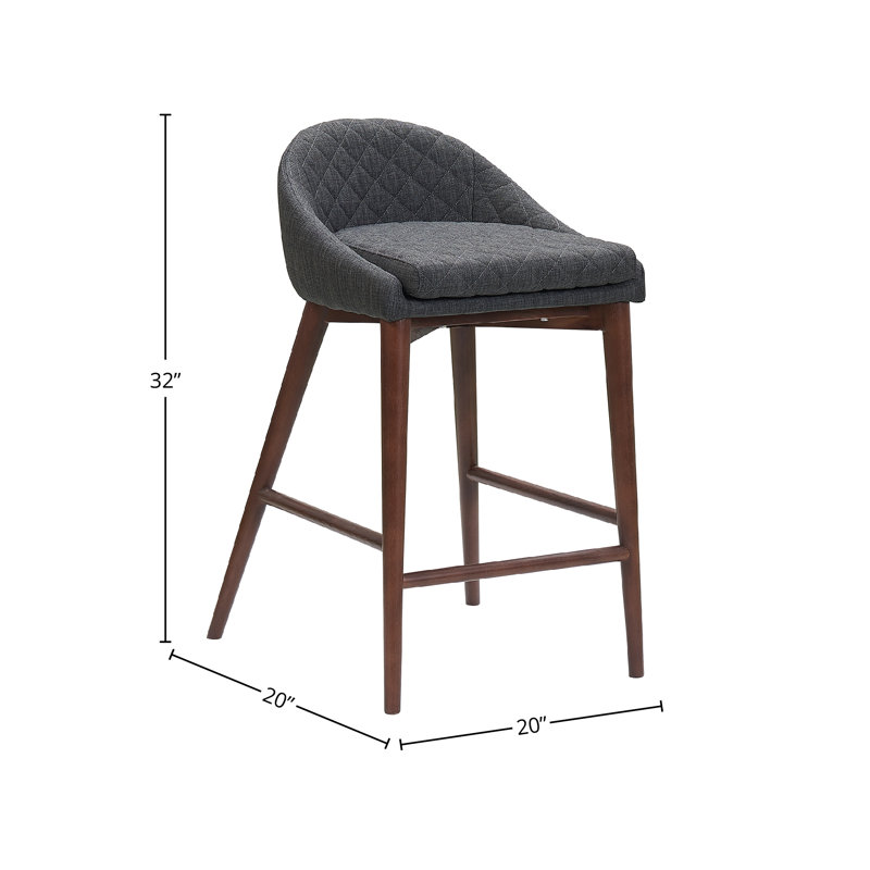 Tabouret de comptoir 25,5 po Pilkington, Gris foncé