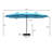 Kirkbride 181'' x 106'' Outdoor Double-Sided Patio Umbrella with Base 36 LED Light Market Umbrella with Cover-2048879326