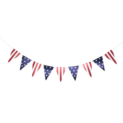 Independence Day String Flag Banner Outdoor Party Hanging Flag Family Decoration