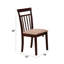 Ensemble de salle à manger 5 pièces en bois avec table rectangulaire et chaises à dossier à lattes - Finition espresso, sièges rembourrés, idéal pour les appartements, les cuisines, les coins repas et les petits espaces de salle à manger-116260212