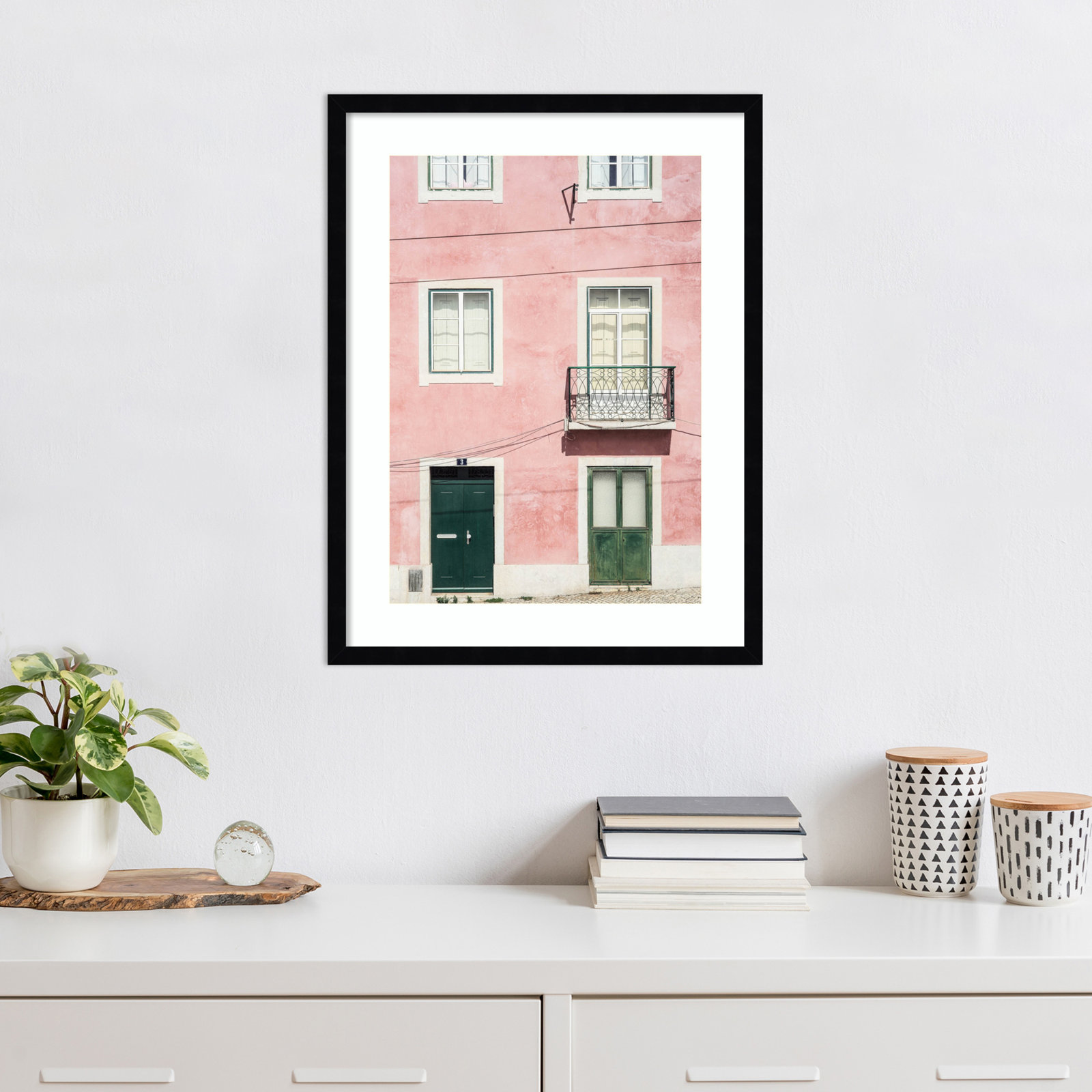Daisey "Pink Parade" Print, Black, 25" H x 19" W