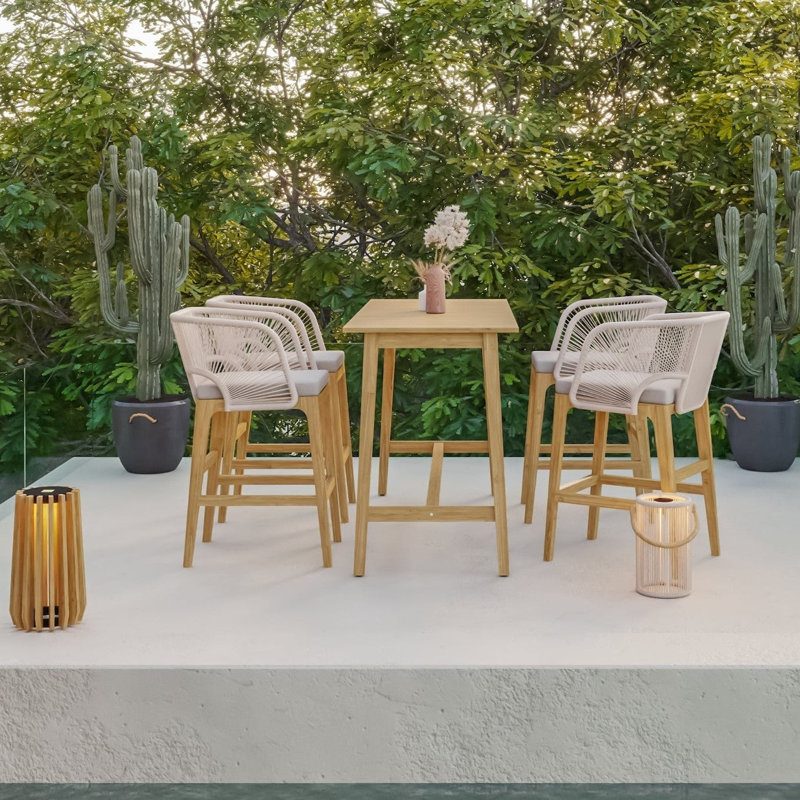 Amadora Outdoor Teak Bar Table