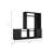 Entertainment Center for TV´s up 78", Double Door Cabinet, Storage Spaces, Six External Shelves, Black