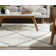 Cabana Off-White Celosia Moroccan Trellis Shag Rug