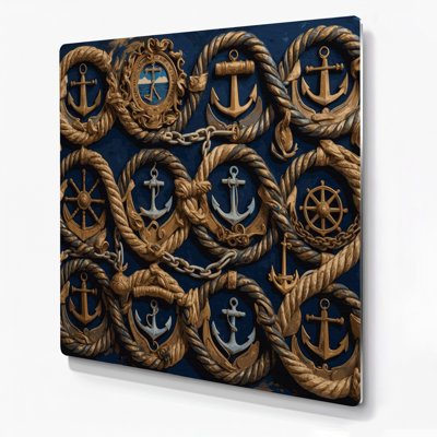 Art mural gris nautique