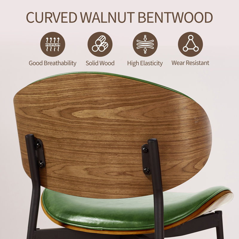 46cm H Upholstered Side Chair, Green