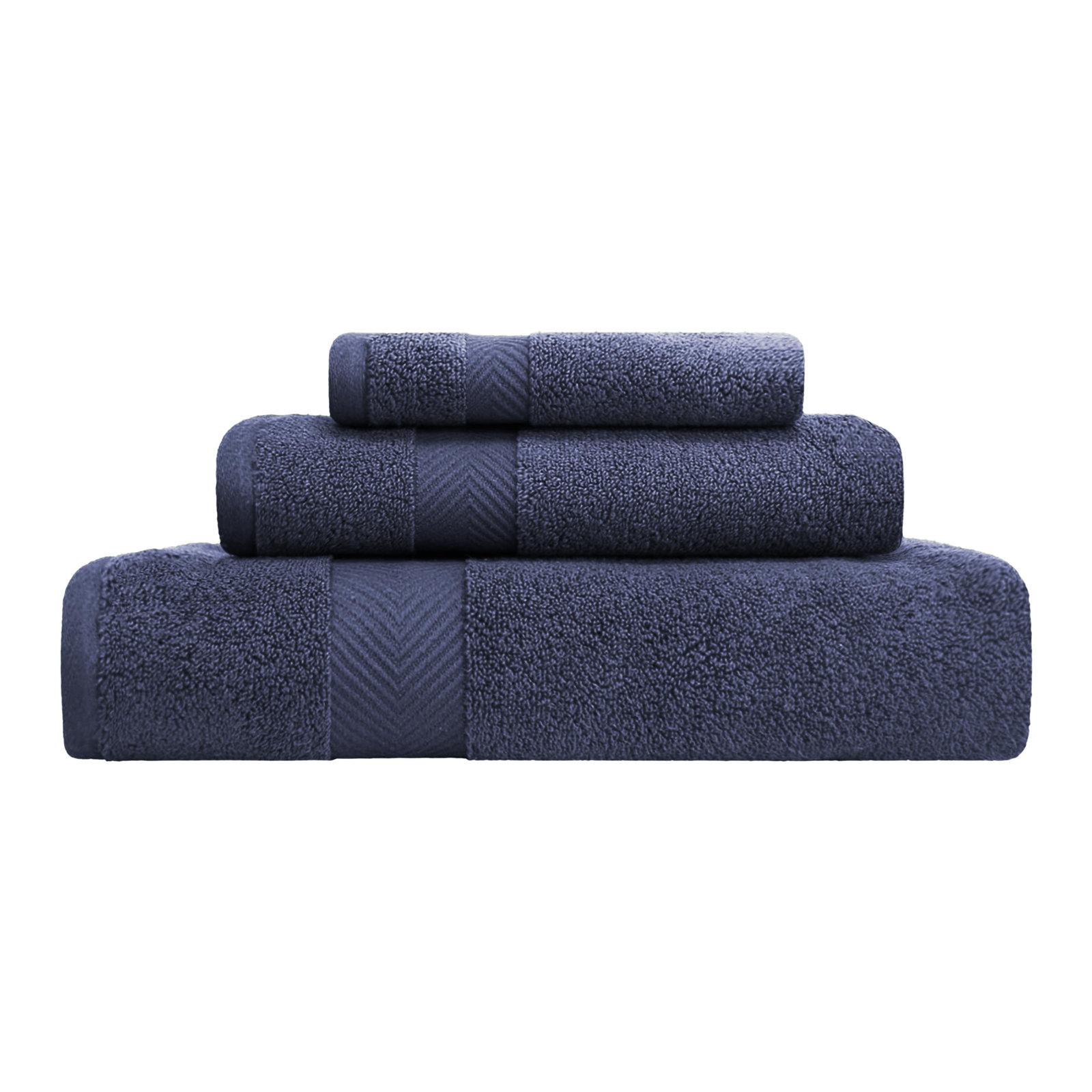 Hamachi 3-Piece Cotton Towel Set, Midnight Blue