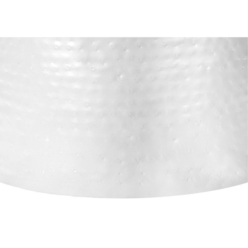 Table d'appoint moderne en métal blanc - Tambour, bout, table de chevet, 20 po x 20 po x 22 po, pour espace de vie, hauteur de 22 po, table de chevet pour chambre à coucher et pièce