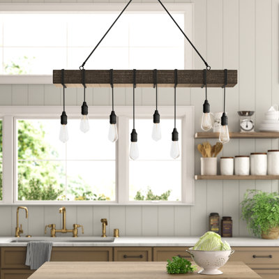 Eleesia 8 - Light Kitchen Island Linear Pendant