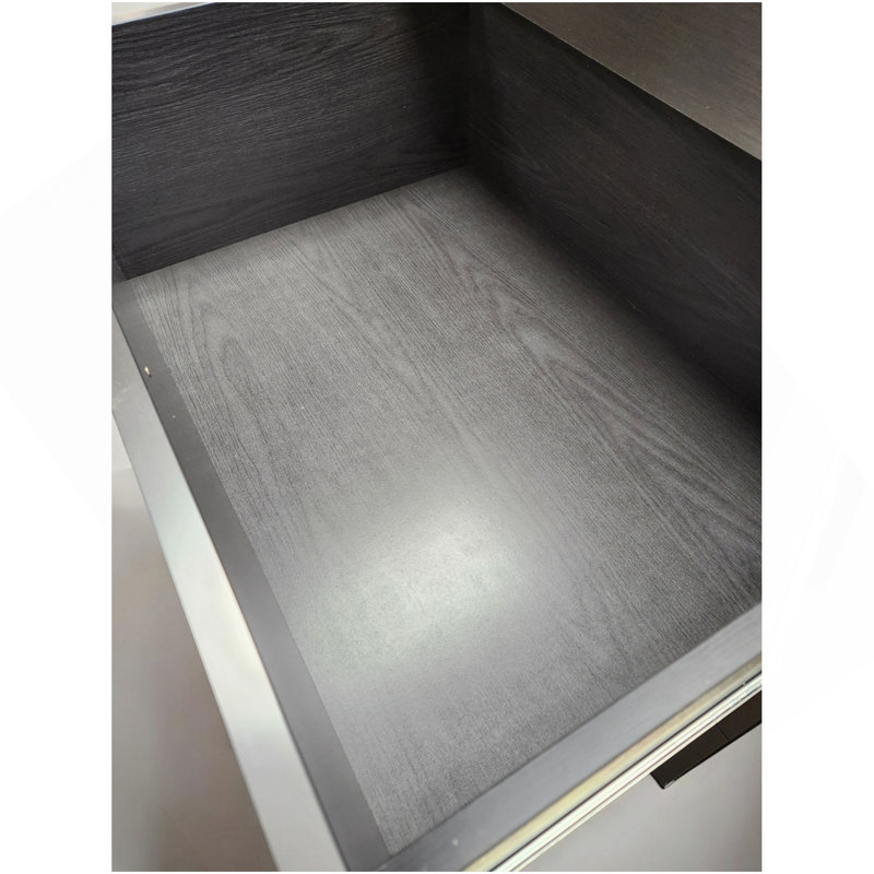 Commode géante à quatre tiroirs Bliss, Gris métallisé