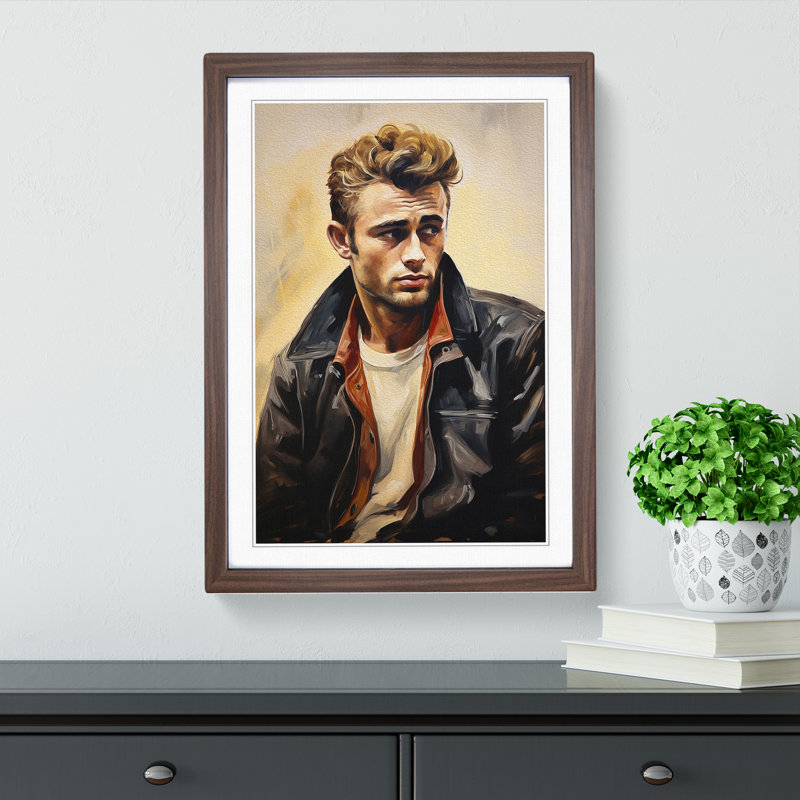 James Dean Informel - Framed Print, 46cm H x 34cm W x 2cm D, Walnut Framed