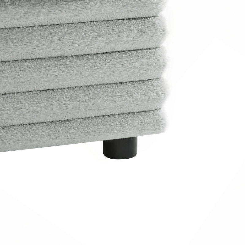 Jenny Plush Polyester 40" Square Ottoman