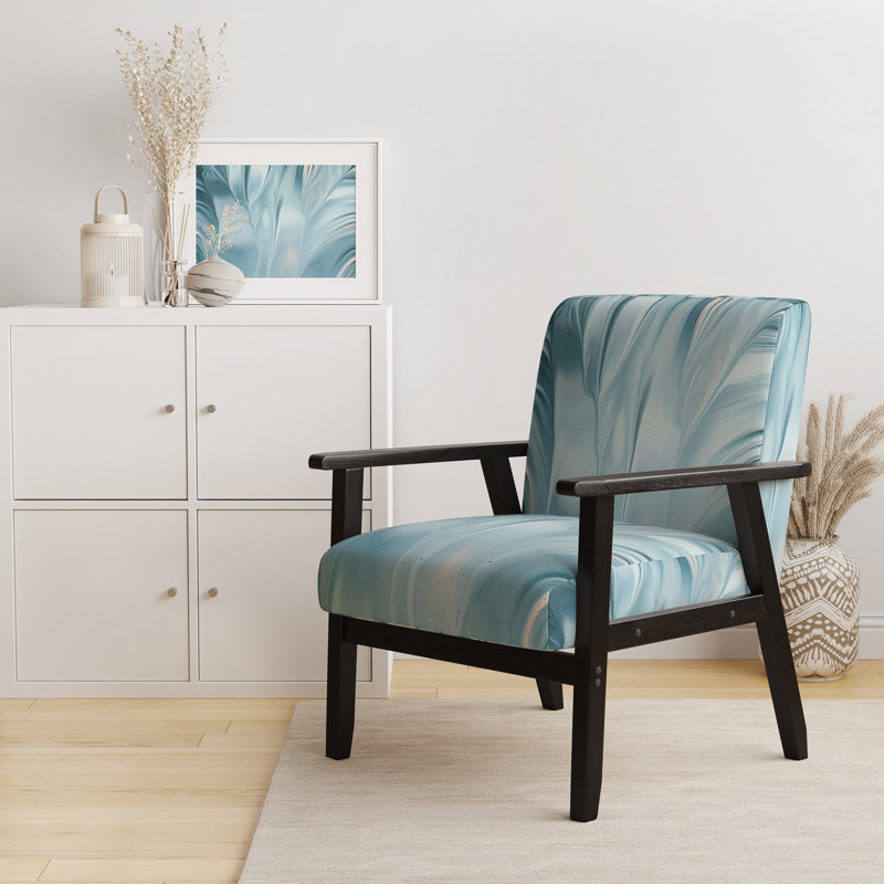 Fauteuil d'appoint rembourré «Gifferd - Blue Modern Water III»