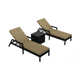 Suffern 26.75'' Outdoor Wicker Chaise Lounge Set with Table