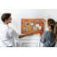 Wall Mounted bulletin board print wall art kitchen notice board home office corkboard Map with flags