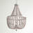 Dumas 5-Light Wood Bead Chandelier - Weathered White-336181885