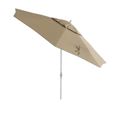 Parasol de patio 11 pieds avec manivelle en aluminium en oléfine