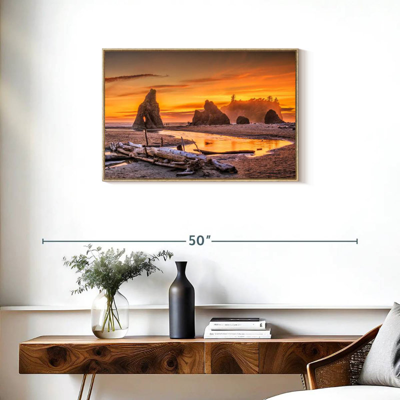 Parc national olympique I, Cadre flottant en bois naturel, 31 po x 21 po