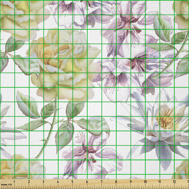Courtlynn Rose Petals Sakura Lily Flowers Blooms Multi-Purpose Fabric