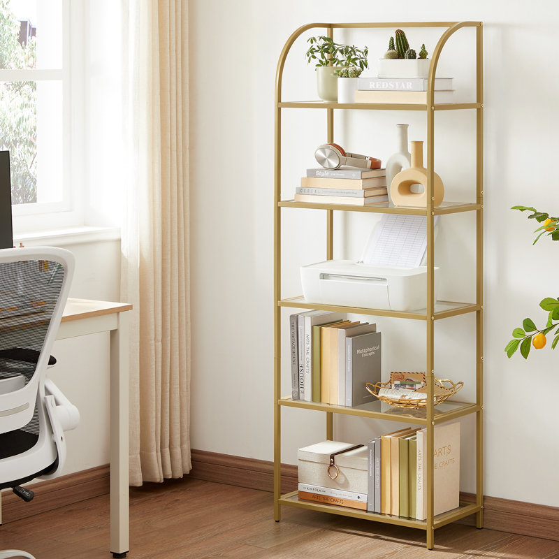 Sheffield 62.7H 23.6W Etagere Bookcase, Gold