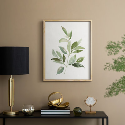«Fresh Leaf Montage II», reproduction encadrée - bois massif