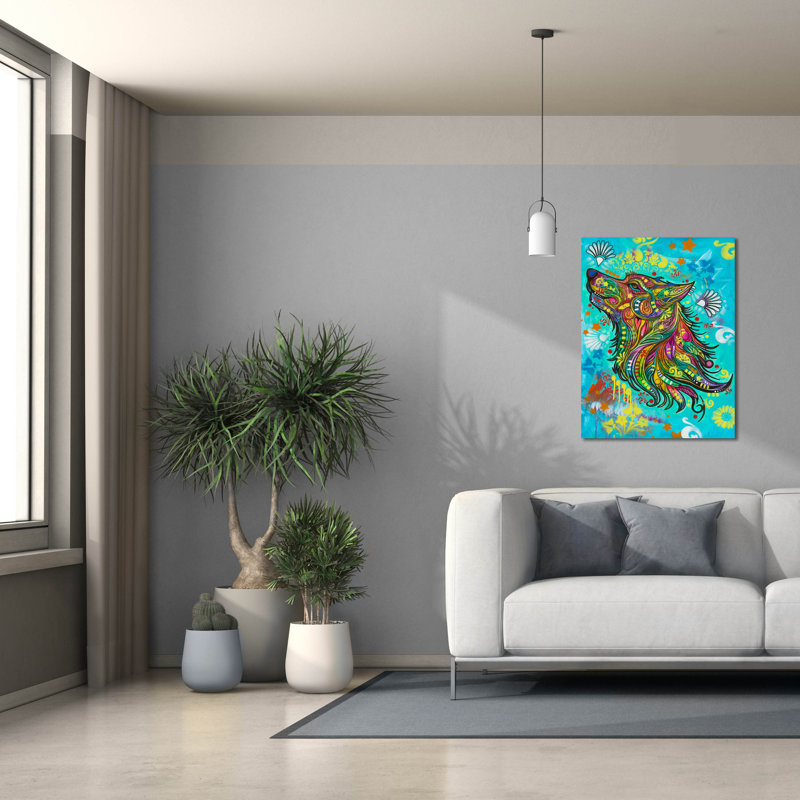 «Noble Woofer» par Dean Russo, art mural sur toile, H 34 po x l 26 po x P 1,5 po