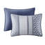 Couette bleu marine, grand lit/queen. Lit élégant et chaud. Garnissage inclus. Lavable à la machine à vapeur. Ensemble de 4 pièces. Grand lit/queen. Infroissable.