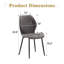 Ensemble de 4 chaises de salle à manger confortables en métal Pu