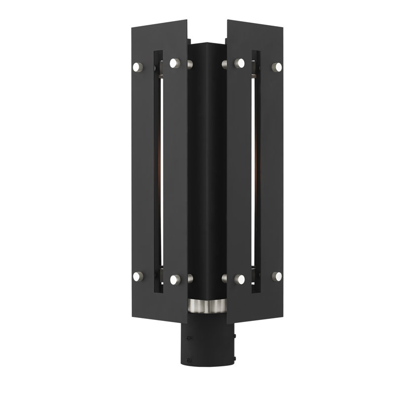 Transparent Lantern Head, Black/Brushed Nickel