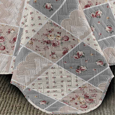5pcs Quilt Bed Cover Set Reversible Premium Soft Bedspread Coverlet Bedding Set