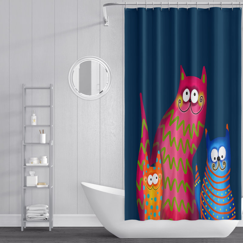 Rideau de douche simple + crochets, H 83 po x l 70 po