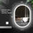 Wall Mounted LED Mirror Frameless Bathroom Vanity Oval Lighted Mirror with Anti-fog&Dimmable Lights-259215167