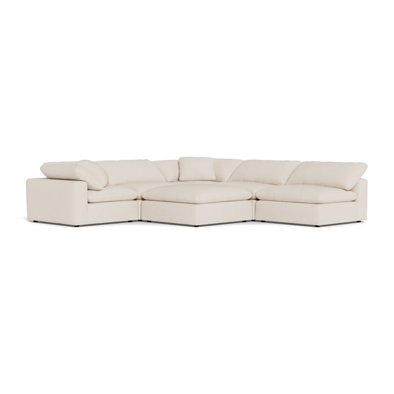 Canapé modulaire avec repose-pieds 4 pièces Eillen Heavenly, Merit Snow